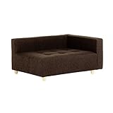 arne ベンチソファ ベンチ イス 背もたれ 肘掛け 片肘付き コーナーソファー Baggy DX-L 3×4 ファブリック ダークブラウン