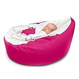 Rucomfy Luxury Cuddle Soft Gaga Baby Bean Bag (Cerise Pink) by RUComfy