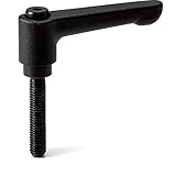 NBK 機械要素部品 クランプレバー(おねじ)フラットタイプ LHM-10A-32-BK (黒)