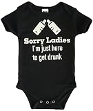 Chubs Sorry Ladies , Baby Boyベビーシャワーボディスーツ、面白いギフト カラー: ブラック
