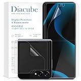 【6枚セット】 DIACUBE Galaxy Z Flip 5/Z Flip 4 5G/Z Flip 3 5G 透明 スクラッチ自己修復フィルム, 液晶部用 3枚+フロント画面用 3枚, [高透過率][割れない素材][ガイドツール簡単取付け] (Galaxy Z Flip 6 5g)