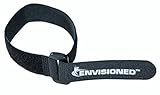 ENVISIONED Reusable Cinch Straps Combo Pack - 12 Hook and Loop Straps - 3 of Each Size (3/4"x8", 1"x