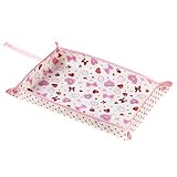 わくわくお食事タイムのベビーランチョンマット・トレイ　ハートとリボンのきらきらビューティー（ホワイト）　B0500200　日本製