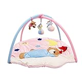 Homehalo ベビージム　可愛い熊　ふわふわ　プレイマット　赤ちゃんのおもちゃ　面白い寝具　知育遊具 インテリア　出産祝い ベビー室内遊具　大きいサイズ　男女兼用 (ピンク)
