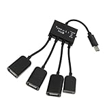 Baosity 最大データ伝送速度は10Gbit/秒 タイプ-C オス→メス 1xマイクロUSB 3xUSB 2.0ポート ハブ 充電式 スプリッタ ケーブル