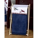 Sweet Jojo Designs Baby and Kids Clothes Vintage Aviator Airplane Laundry Hamper [並行輸入品]