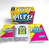 PILES! カードゲーム 日本語説明書付き 瞬間判断 全員同時プレイ 2～8人 10分 簡単ルール パーティーゲーム 家族 ボードゲーム 盛り上がる おもちゃ プレゼント 誕生日