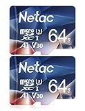 Netac マイクロSDカード microSD 64GB 2枚セット microSDXC UHS-I 最大100MB s V30 U3 A1
