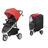 【セット買い】 アップリカ ベビーカー Smooove AC (スムーヴ) ストライドレッドプラスRD + 純正レインカバープラス