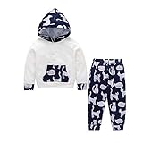 Mimoonkaka 子供服　ベビー　キッズ　服　ロング　スリーブ　プリント　トラック　スーツ+パンツ服　スポーツ　長袖