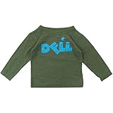 (日本製) P.FIELD(ピー・フィールド) スラブ天竺英字ロゴPt長袖Tシャツ 130cm/カーキ NO.FI-P27628
