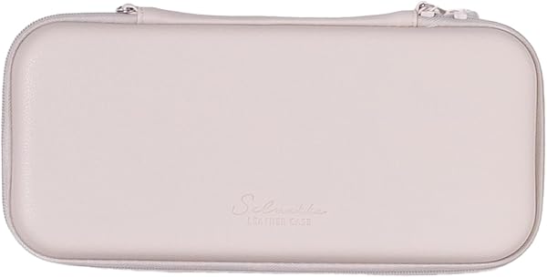 Switch 2 対応 ケース スイッチ2 レザーケース Silmukka 互換品 PUレザー おしゃれ 収納 ゲームカード12枚 ケーブル イヤホンなど収納可能 クリスマス 大容量 ダブルファスナー ハンドストラップ付属 耐衝撃 防水 ピンクグレージュ - 1