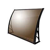 OAKZIP 庇 ひさし アール型　店舗にもおすすめ　柱なし　テラス屋根　持ち出し屋根　ヴェクター 全2色選べる　発送元：日本　セット内容：100 * 75cm（ブラウン）ボード*1+80cm（ブラッ