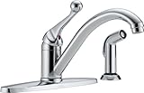 Delta 400-BH-DST Classic Single Handle Kitchen Faucet with Spray, Chrome [並行輸入品]