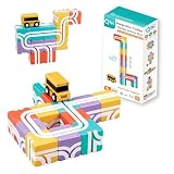 Qbi Happy School Bus ハッピースクールバス ブロック12個 バス1台 オンラインチャレンジカード付属 知育玩具 1歳以上対象