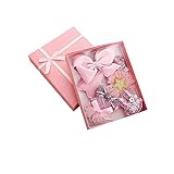 Ymgot ベビー ヘアピン ヘアクリップ 子供 髪飾り 10点セット 誕生日 出産祝い 結婚式 お宮参り プレゼント (ピンク)