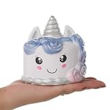 anboor 4.1 " SquishiesユニコーンケーキGalaxyシルバーMousse Kawaii Slow Rising香りつきSquishies Kids Toy forギフトコレクション