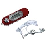 Bibuyu 8G USB フラッシュドライブ MP3プレイヤーFMウォークマン レッド
