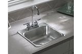 スターリングb155b-2 15 " Single BasinドロップinステンレススチールバーSink with silentsh、 B155 1