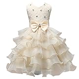 hibote 花柄　可愛い　ガール　ズプリンセス　誕生日　ウェディング　パーティー　ダンス　発表会　ドレス ベージュ 100cm