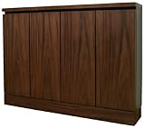 ライフスタイリングショップ キャビネット 木製 窓下収納 幅120.5×奥行20cm ウォールナット 薄型 DL-156