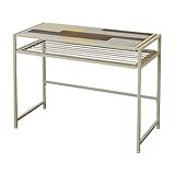 ホワイト／デスクパソコン 収納 pc Noyer おしゃれ シンプル 木製 収納 100 天然木　アンティーク　ホワイト　アイアン