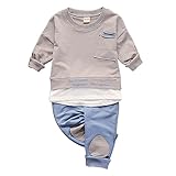 Cutelove　トップス+パンツ2点セット　Tシャツ　シャツ　プリントトップス　ロンパース　ロングパンツ　コットン　長袖　ロングスリーブ　男の子　ボーイズ　女の子　ガールズ　幼児　ベビー　赤ちゃん　