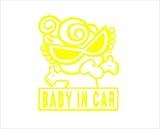 BABY IN CAR ギャング 黄 カッティングステッカー ウォールステッカー ステッカー