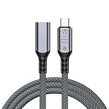 40Gbps USB4 延長ケーブル - 0.3m、8K@60Hz / 4K@240Hzビデオ・240W充電・40Gbpsデータ転送、USB C 延長ケーブル、USBC オス-メス、USB 4 / Thunderbolt 4/5、Nintendo Switch 2 互換 (0.3m)