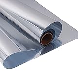 窓用フィルム 窓断熱シート マジックミラーフィルム 目隠しシート 一方向ミラー反射フィルム 飛散防止 UVカット 紫外線カット日差し 暑さ対策 シルバー （80cm X400cm）