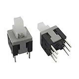 Goliton® 20X 6Pin　プッシュタクタイル パワーマイクロスイッチ　オン/オフボタンラッチングスイッチ　【8.5×8.5MM】　グレー