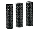 BLACK&WHITE 花瓶 ブラック 60Φ×160Hmm 003-C-BK 3個セット