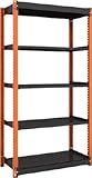 ＴＲＵＳＣＯ　軽量多用途棚ボルトレス棚ＴＳＵＦ型単体型９００×６００×１８００ TSUF100-63S-5-BK(P)