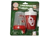 Oklahoma Sooners NCAAチームロゴレッドツインパック8オンス幼児用Dripless Sippy Cups