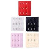 ZAKZAK雑貨 ブラジャー用ジョイントホック 3段3列 取り付け簡単 延長用ブラホックアジャスター 5color レッド/ブラック/ホワイト/ベージュ/ピンク