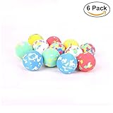 カラフルEvaバウンドボールネオンミックスパターンデザインStressボールToy for Kids and Toddlers、6pcs /ロットEvaボールFoam Balls Set for手手首