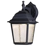 Westinghouse 6400100 LED Wall Lantern, Black Finish on Cast Aluminum with Seeded Glass Panels [並行輸入品