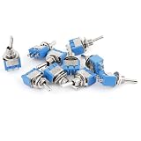 uxcell 10個入 AC 125V/6A 250V/3A SPDT On/On 2ポジション　ラッチトグルスイッチ　自動車用