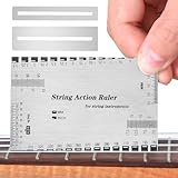 弦高ゲージ ギター 弦高定規 3本セット 弦高測定ツール 指板保護 指板研ぎリペアツール ベース弦