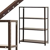 スマートラック NSTR-466 幅90×奥行40×高さ120cm 4段 ブラウン 40㎏/段