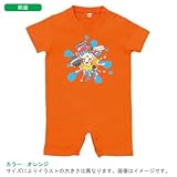 BabyChips 消防士_女の子(名入れ半袖ベビーロンパース) 80 オレンジ