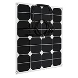 uxcell ソーラーパネル 充電器 ソーラーセル 超薄型 フレキシブル MC4コネクタ付き 50W 12V