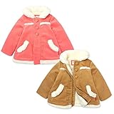 (キャメル/90cm)ベビー服 女の子 アウター フルジップ コート Moujonjon ムージョンジョン 中綿 カルゼ 裏ボア Aライン 女児 ベビー
