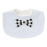 (チャックル) chuckle *ボンシュシュ*蝶ネクタイ付きスタイ【スナップ式】【よだれかけ・ビブ】 サックス サイズなし P8512-00-30