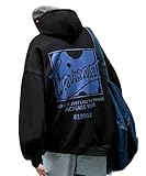 [ドアーズ] パーカー オーバーサイズ フーディー バックプリント 大きめ ゆったり 首周り ロング丈 長袖 丈長め おしゃれ 無地 私服 普段着 事務 ビジネス 部屋着 ストリート系 ごつめ ファッション 透けない 厚手 スウェットパーカー アウトドア 防寒 大きい サイズ ビッグシルエット おおきい ビッグサイズ 黒 配色 カジュアル ぱーかー ブラック 3A-D24-BKXL