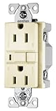 Eaton VGF15LA-M 15-Amp 125-volt Specification Grade Duplex GFCI Receptacle, 5-15R Nema Rating, Light
