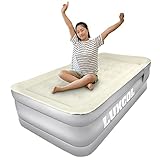 【2022年革新版 極厚】LUXCOL エアーベッド シングルサイズ 203*99*46cm 電動ポンプ内蔵 寝返し保護 枕付き サイド袋付