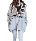 マタニティウェア マタニティ 長袖 ゆったり パーカー フード マタニティー服 グレー オールシーズン対応 めちゃラク カジュアル マタニティ ルームウェア ゆったり サイズ の 授乳服 部屋着