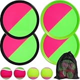 キャッチボール フライング マジックボール ディスク ボール 親子 粘着式 マジックテープ 人気 アウトドア [並行輸入品]