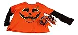3 pc Toddler So Wicked Cute Costume Bundle: Glow in the Dark Mask long Sleeve T shirt Halloween Hair